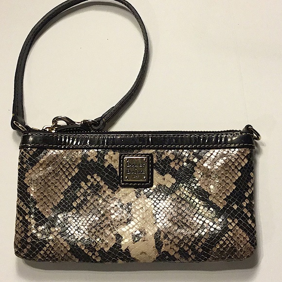 Dooney & Bourke Snakeskin Print Wristlet/Clutch - Picture 4 of 13